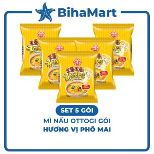 [SET 5 GÓI] - OTTOGI - Mì nấu Ottogi hương vị Phô mai Mì Phô mai Ottogi Mì Ottogi Phô mai Mì nấu Otogi ăn liền (120/gói)