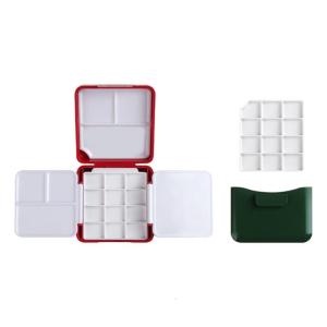 Portable Watercolor Palette Box with Brush Washer For Artist Student Watercolour Oil Acrylics Gouaches Painting