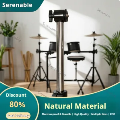 Serenable Two-Section Cymbal Stand Rod with Felt Washer Adjustable Cymbal Rod Long-Lasting Attachment Sturdy for Live Stage Rehearsal Rooms