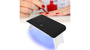 Foldable LED Gel Nail Lamp 24W Portable LED Nail Dryer Curing Lamp for Fingernail & Toenail Gels Based Polishes with Sensor(Black)