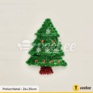 Hiasan Natal Slenger 2D Candy Cane Bola Pohon Salju | Dekorasi Gantung & Tempel Natal Meriah