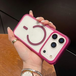Luxury Color Soft Bumper Armor Phone Case For iPhone 17 16 15 14 13 12 Pro Max For Magsafe Shockproof Clear Acrylic Cover Funda