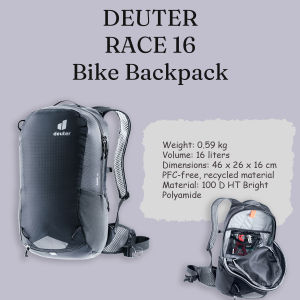 Deuter Race 16 (Black) | Bike Backpack | Lightweight