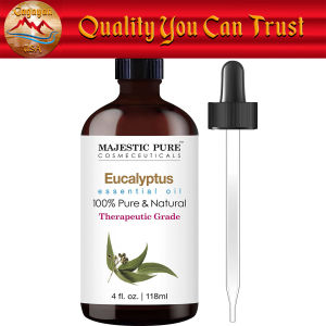 MAJESTIC PURE Eucalyptus Essential Oil Therapeutic Grade Pure and Natural Premium Quality Oil 4 fl oz