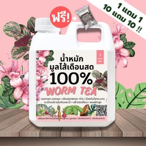 น้ำหมักมูลไส้เดือนสดเข้มข้น - 1ลิตร - 5แถม 10แถม - โปรโมชั่น 1 แถม 10