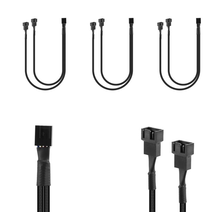 4 Pack PWM Fan Splitter Cable Y Splitter Computer PC Fan Power Cable 4 ...