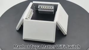 (HD1)Manhot Matter Works with Tuya WiFi Smart Switch Push Button Light Switch US Standard Switch Control With HomeKit APP Siri Voice Control Manhot Matter berfungsi dengan Suis Pintar Tuya WiFi Tolak Butang Suis Lampu Standard US Kawalan Dengan APP HomeK
