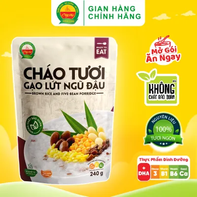 Cháo Tươi Gạo Lứt Ngũ Đậu Cây Thị 240G - Mở Gói Ăn Ngay