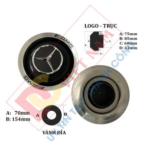 Logo chụp mâm ốp lazang bánh xe ô tô Maybach AMG - Chất liệu hợp kim nhôm cao cấp