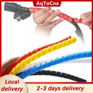 [COD] AqToCna Ship within 24 hours 1m 10mm 14mm Colorful Spiral Wire Organizer Wrap Tube Flame retardant Cable Sleeve