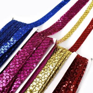NEXTYOO Sequin Lace Trim Nylon 2cm Wide Braided Ribbons DIY Decoration Applique Sewing Accessories
