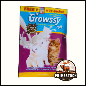 Growssy Milk Susu Kucing - Nutrisi Lengkap untuk Anak Kucing Box 10+1 Sachet