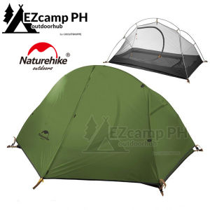 Naturehike SPIDER Series 1 and 2 Person Ultralight Cycling Camping Tent Outdoor Waterproof WIndproof 210T or 20D Material Silicone Nylon Double Layers 3 Season Portable Tent Nature Hike Mountain Biking Bike Hiking Backpacking
