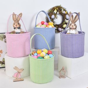 WAPKTY Plaid Design Halloween Candy Basket Trick or Treat Tote Bag Style Treat Bags Portable Large Capacity Halloween Tote Bag Halloween Party