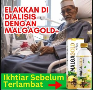 Malga  gold plus kayu gaharu jus minuman botani masalah bengkak kaki dan kencing berbuih