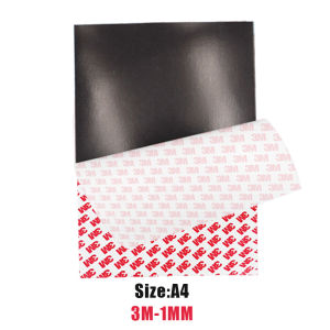0.5/1mm A4 Rubber Soft Black Magnet Sheet Magnetic Mat for Refrigerator Photo Picture Cutting Die Craft Magnetic on One Side Rubber A4 Magnetic Sheet  adhesive Magnet for Souvenirs Whiteboard Magnet Module Display Holder Magnet for Science