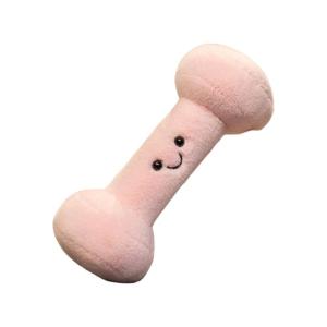 Whimsical Fitness Plush Toy Set For Infants Soft Dumbbell Shape Design Safe Chewable Baby Gift