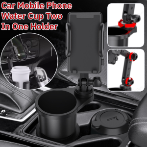 Car Mobile Phone Water Cup 2in1Holder Car Mounted Water Cup Holder 360 Degree Rotating Adjustable Phone Storage Rack