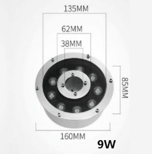 Pool Fountain Light LED Waterproof IP68 Park Underwater Accessories Circular Hotel RGB Decoration AC24V