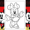 KERTAS MEWARNAI / KERTAS GAMBAR / MICKEY MOUSE / KARAKTER / KERTAS MEWARNAI ANAK PAUD / TK / SD / A4. 