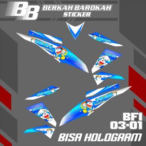 Striping Variasi Honda Beat Fi BISA HOLOGRAM 2012 2013 2014 2015 Sticker Plat Bodi Doraemon Bfi 3