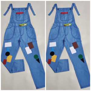 Celana jeans overall anak cewek usia 5-12 tahun