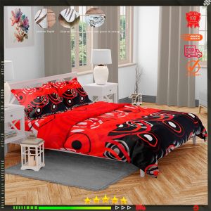 Sprei katun motif red dot. aesthetic anti geser king size |sprei katun|sprei double|sprei queen LP