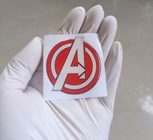 Emblem logo Avengers stiker resin lentur sticker motor timbul