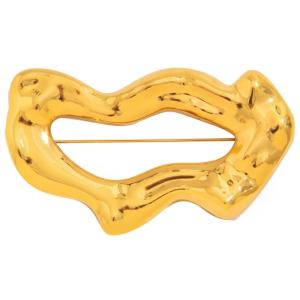 Stylish Gold or White K Tone Alloy Brooch Elegant Lapel Pin Ideal For Enhancing Professional And Casual Outfits