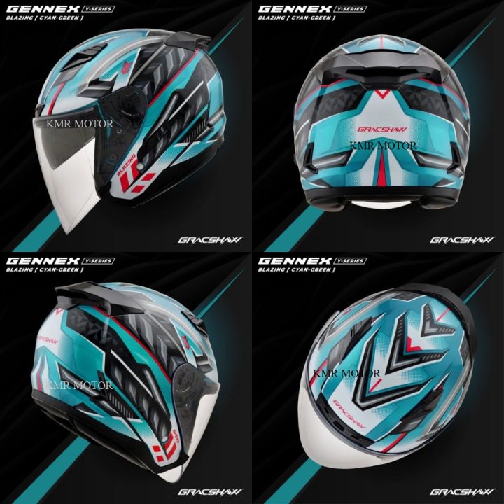Visor Gracshaw Helmet Made In GRACSHAW HELMET GENNEX G535 DOUBLE