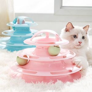 Cat Turntable Spinning 4 Layer Tower ball toy