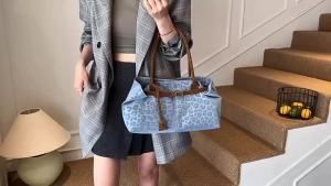 Large-capacity Leopard Pattern Tote Bag for Women 2026 Luxury Designer Trend PU Leather Shoulder Bag Short Handle Handbag Purses 2026