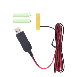 USB to 4.5V Power Supply Dummy Adapter Cable Replace 3x 1.5V LR03 AAA Batteries