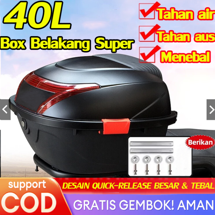 Box Motor 40L Box Motor Belakang Kapasitas Tas Motor Tailbag Dipertebal ...