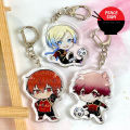 Móc khóa BLUE LOCK Michael Kaiser Alexis Ness Ranze Kurona in hình anime chibi mica trong acrylic keyring dễ thương. 