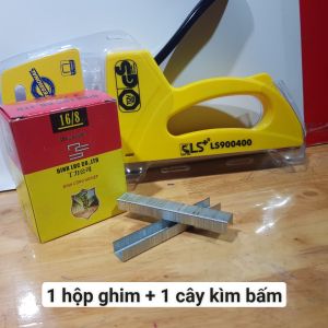 Súng bắn gim gỗ Ghim làm giỏ quà kèm Đinh Ghim bấm gỗ thương hiệu LS và 1 hộp ghim 5000 cái 16/8 bán lẻ từng món - Cửa Hàng Nam