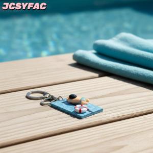 JCSYFAC Bơi Hồ Bơi Keychain Màu Xanh Vàng Xe Vòng Chìa Khóa Mặt Dây Chuyền Cho Bơi lội Vận động Viên Thể Thao Locker Ba Lô Trang Trí