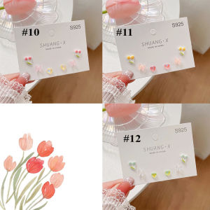 Set bông tai khuyên tai dễ thương phong cách Hàn Quốc