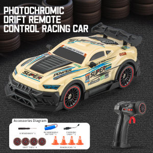 รีโมทคอนโทรลเปลี่ยนสีได้ด้วยแสง1:20ใหม่รถดริฟท์ขับเคลื่อนสี่ล้อความเร็วสูงของเล่นเด็กผู้ชายรถจำลอง Rc ซุปเปอร์คาร์