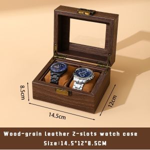 【SG STOCK】Watch Storage Box 2/3/6 Slot Watch Box PU Leather Soft Cushions Watch Jewelry Organizer Display Box Case Protable Travel Watch Case Storage手表盒