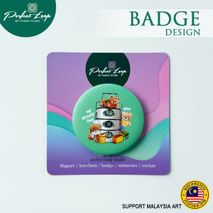Fashion Accessories Badge Design Malaysia Unique Food & Drink with Cute Animal concept (BUY 10 FREE 1)