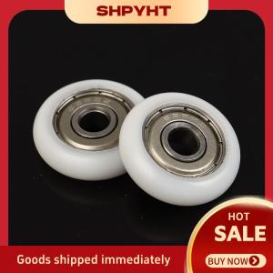 SHPYHT 2 cái 6x25x7 mét bề Mặt Hình Cầu cao su tráng mang ròng rọc POM bọc mang ròng rọc nhựa mang ròng rọc đồ nội thất phù hợp