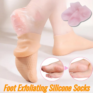 Foot Exfoliating Silicone Socks Back Heel Anti-Chapping Foot Mask Cracked Dead Skin Remove Protector Foot Care Socks