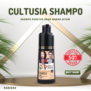 PROMO shampo cultusia black Untuk Meghitamkan rambut dan Uban