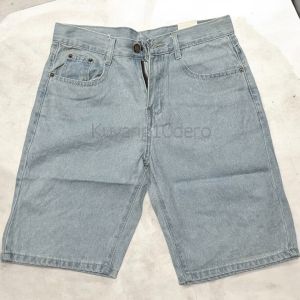 Mens Light Wash Denim Shorts Straight Cut Button Fly 501 Style