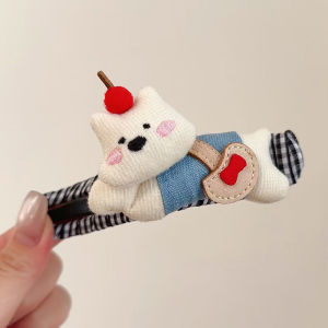 ที่สวมหัวสำหรับลูกสุนัขขนที่หนีบผมรูปกิ๊บติดผมปากเป็ดการ์ตูนเด็กผู้หญิงอุปกรณ์เสริมสำหรับสวมหัว