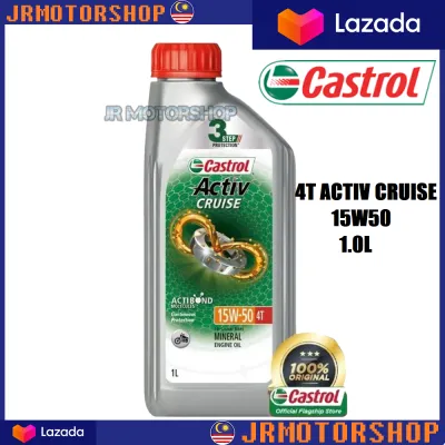 NEW PACKING Castrol Activ active CRUISE 4T Oil 15W50 15W-50 API SL JASO MA2 100% ORIGINAL ENGINE OIL