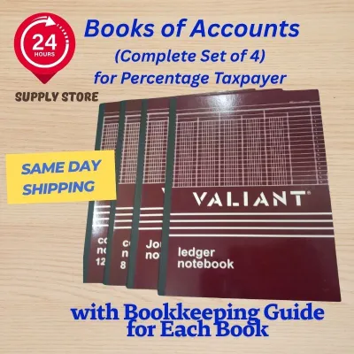 BIR Books of Accounts with Free Bookkeeping Guide for Each Book BIR books set of 4 for BIR Percentage Taxpayer General JournalGeneral LedgerCash Receipt and Cash Disbursement