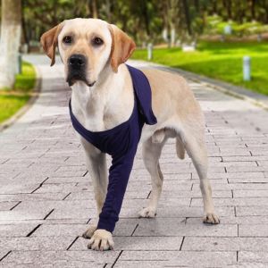 JPTD Anti-licking Dog Leg Protector Sleeve Breathable Adjustable Dog Support Brace Dog Elbow Sleeve Elastic Pet Knee Pads For Front Leg