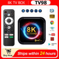 TV98 8K กล่องแอนดรอยด์ทีวี กล่องแอนดรอยด์ รองรับภาษาไทย กล่องสมาร์ททีวี กล่องแอนดรอย กล่องทีวี กล่อง Android TV Box ดิจิตอล TV BOX แอนดรอยด์ box K8 Android 13.0 8K/HD RK3528 128GB 2.4G 5G WIFI 6 รองรับ YouTube Netflix Disney Smart android tv wifi tv box. 